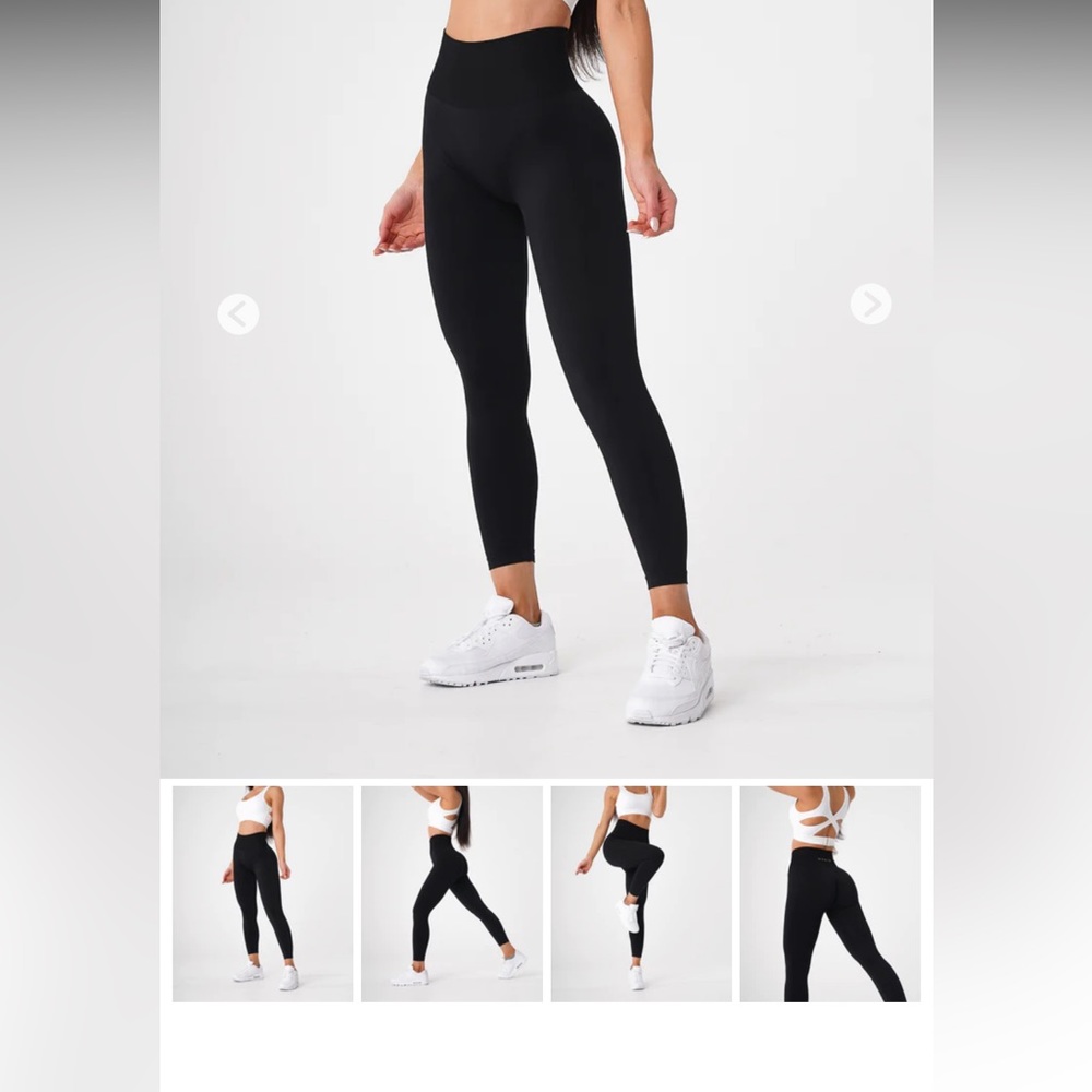 Brand new NVGTN womens black seamless solid leggings.